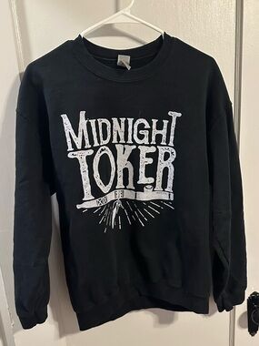 Black Medium Women’s Midnight Toker Crew Neck Western‎ Sweatshirt